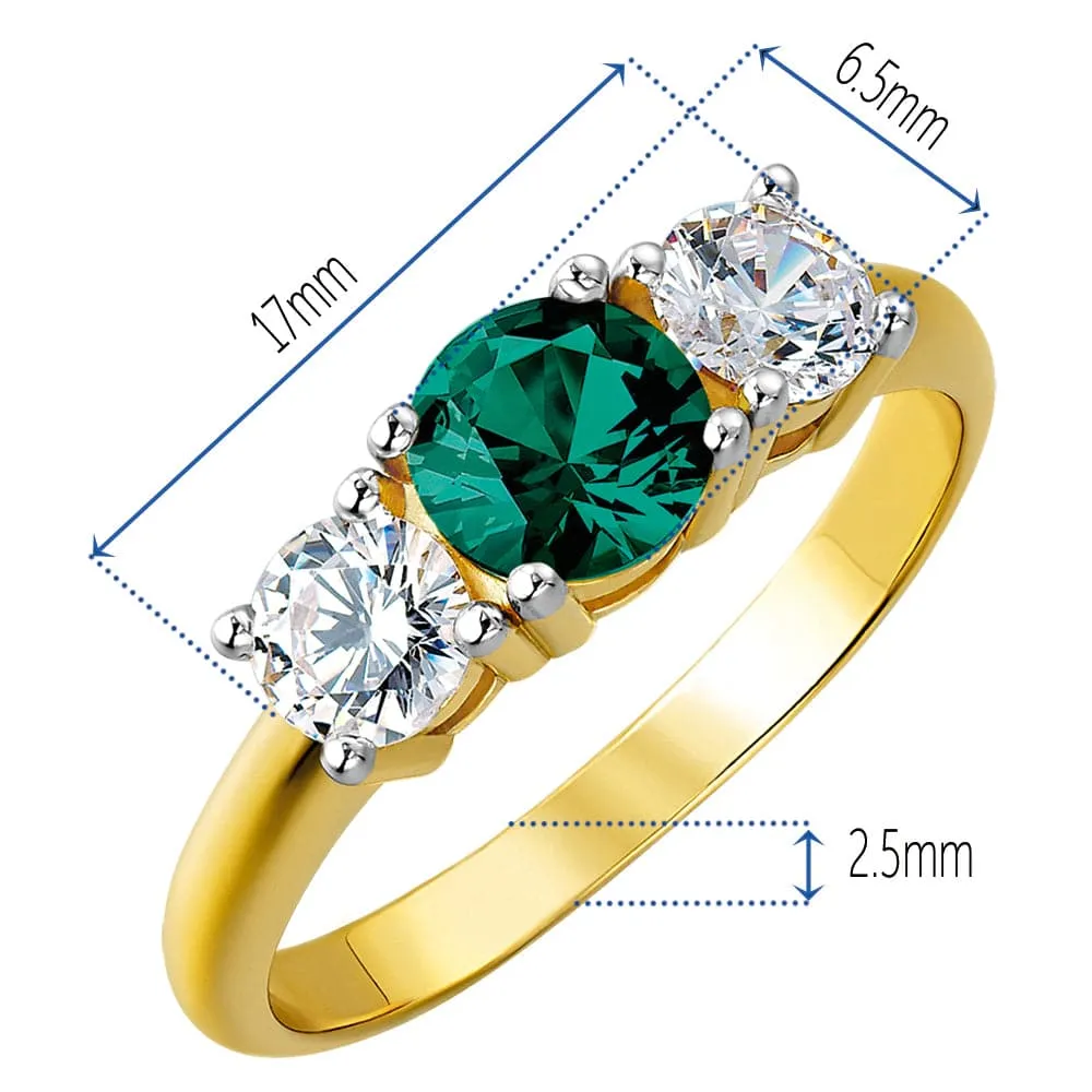 Tru Emerald Trilogy Ring sold by Tru Diamonds product image thumbnail 5