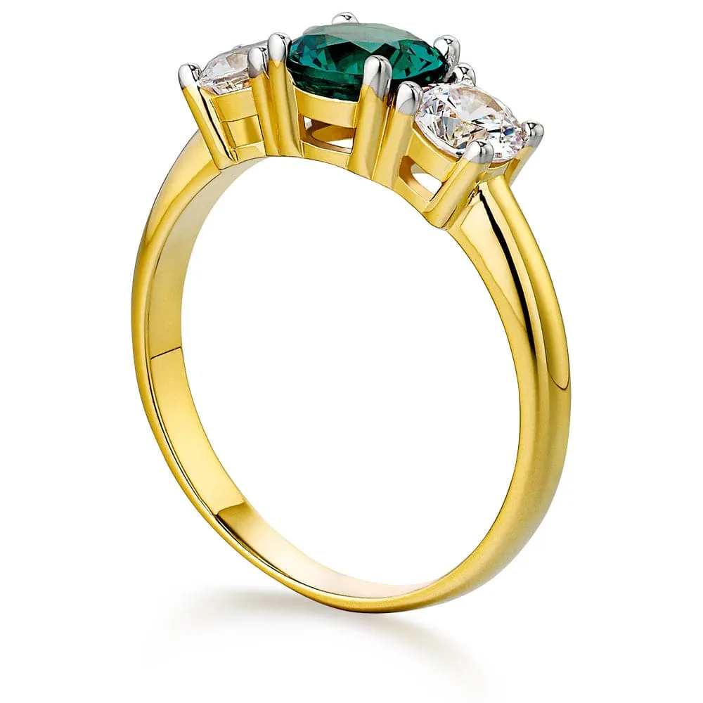 Tru Emerald Trilogy Ring sold by Tru Diamonds product image thumbnail 3