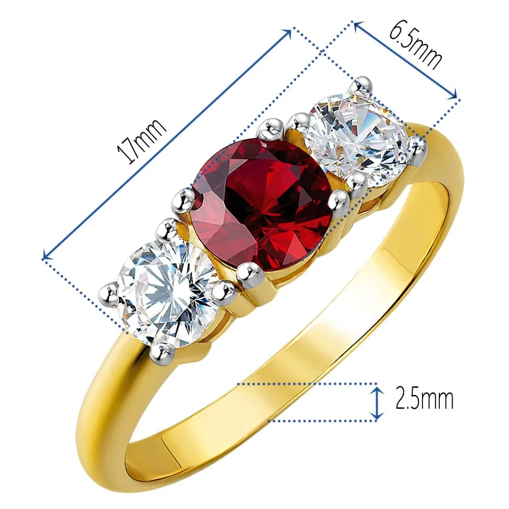 Tru Ruby Trilogy Ring sold by Tru Diamonds product image thumbnail 4