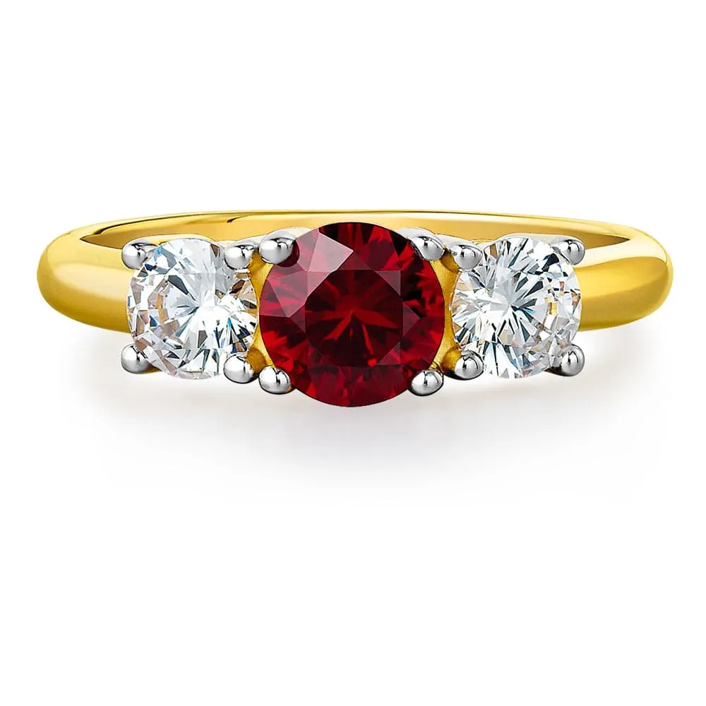 Tru Ruby Trilogy Ring sold by Tru Diamonds product image thumbnail 3
