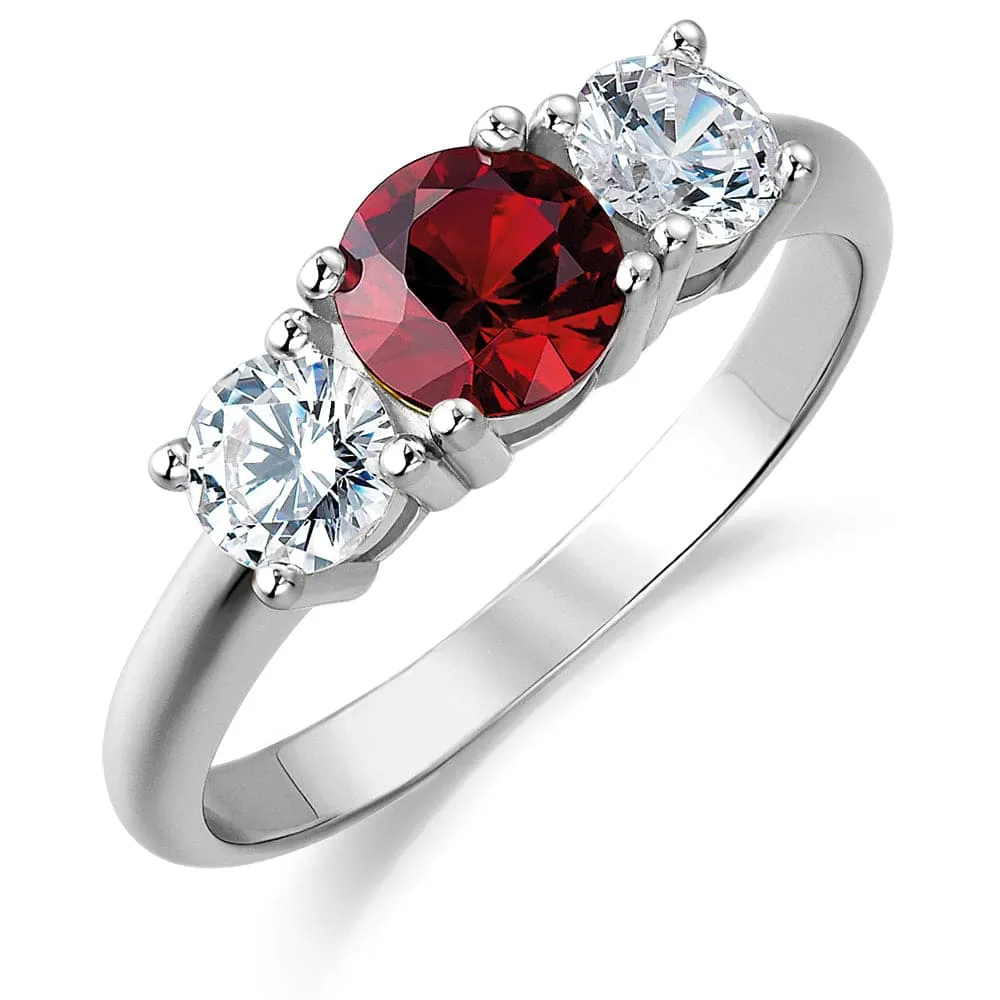 Tru Ruby Trilogy Ring sold by Tru Diamonds product image thumbnail 5