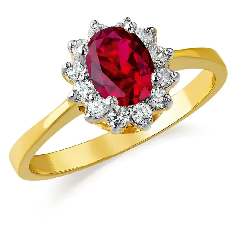 Tru Ruby Cluster Ring sold by Tru Diamonds