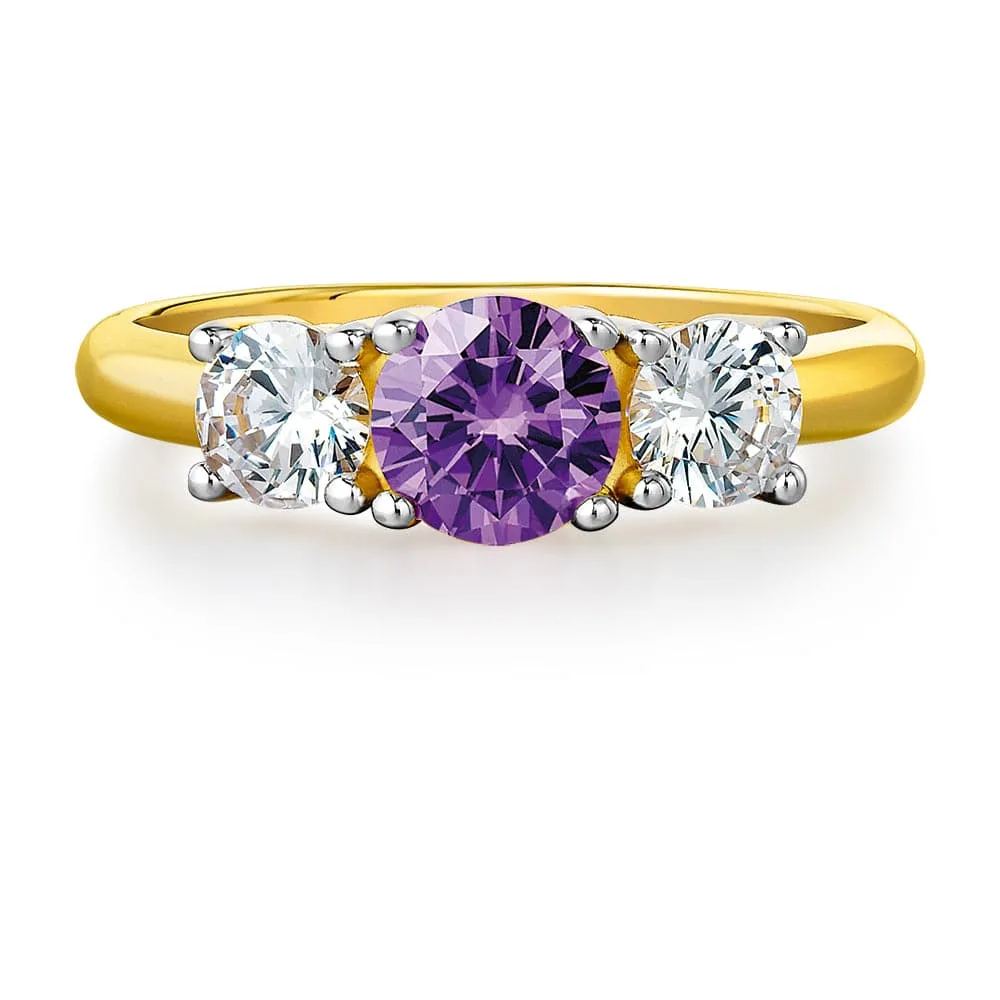 Tru Amethyst Trilogy Ring sold by Tru Diamonds product image thumbnail 4