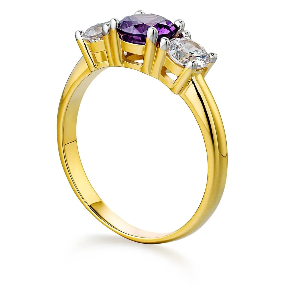 Tru Amethyst Trilogy Ring sold by Tru Diamonds product image thumbnail 3