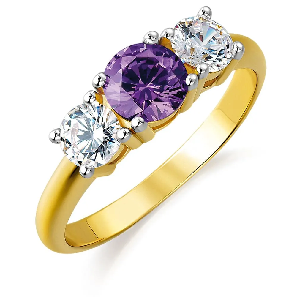 Tru Amethyst Trilogy Ring sold by Tru Diamonds