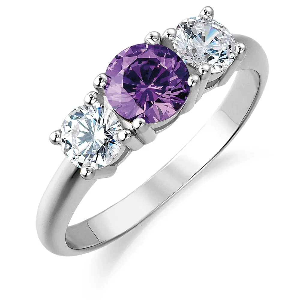 Tru Amethyst Trilogy Ring sold by Tru Diamonds product image thumbnail 5