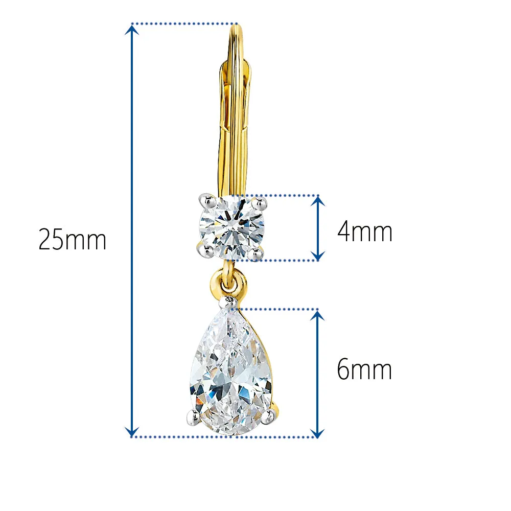 Drop Teardrop Earrings sold by Tru Diamonds product image thumbnail 2