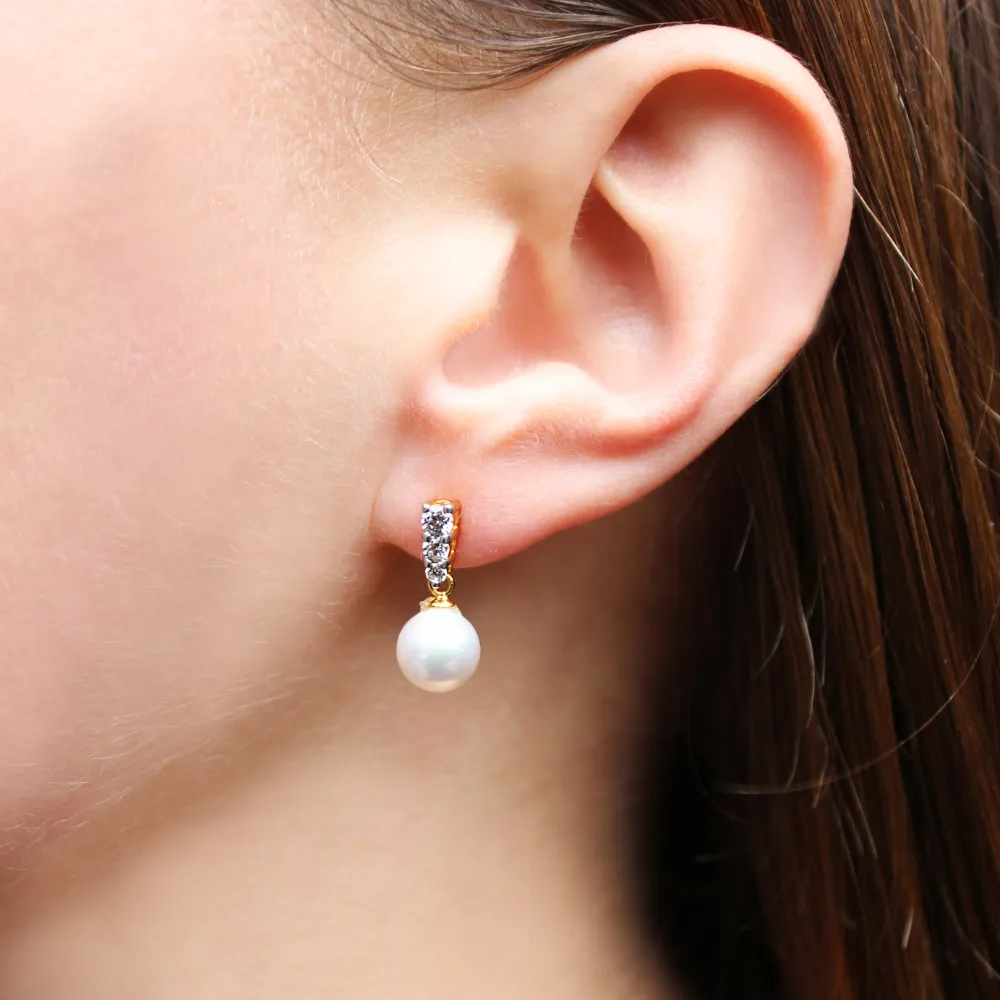Trilogy Pearl Earrings sold by Tru Diamonds product image thumbnail 2