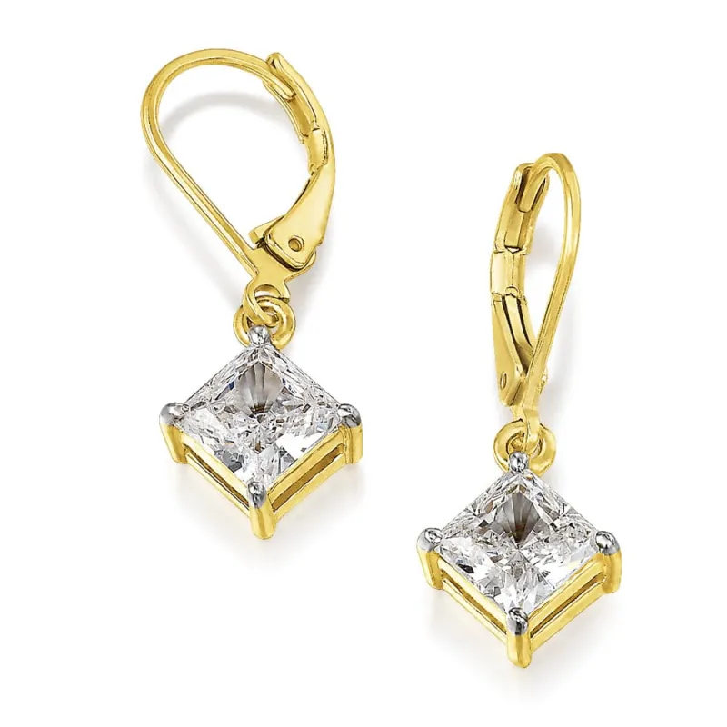 1.25 Carat Princess Cut Drop Earrings sold by Tru Diamonds
