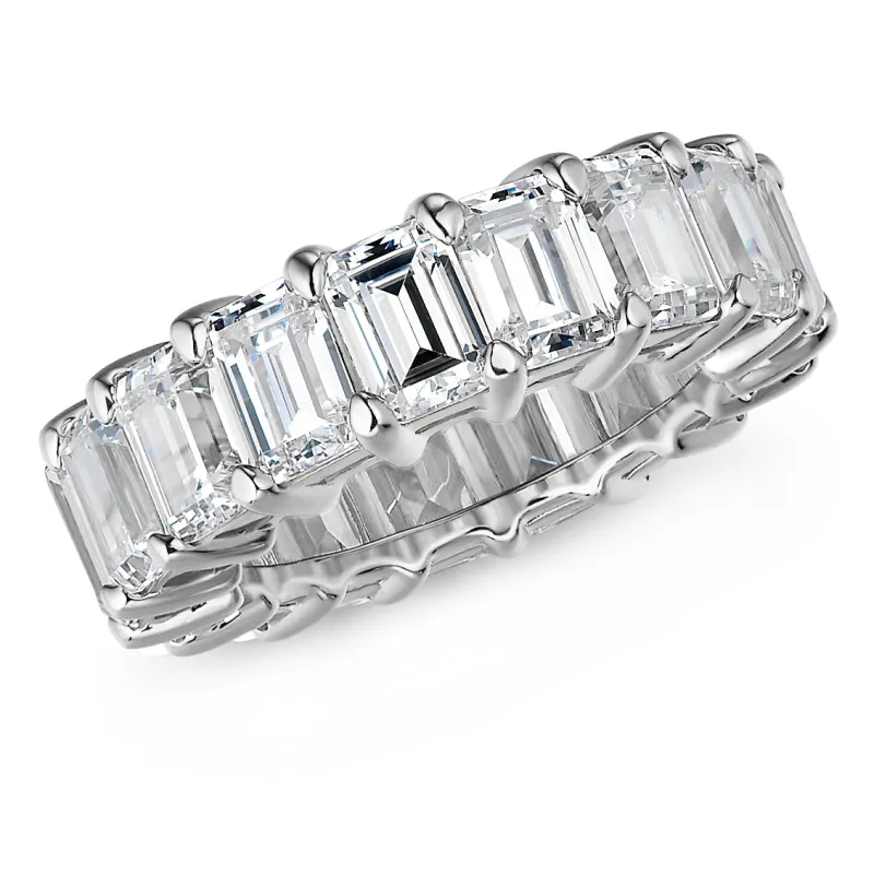 14 Carat Emerald Cut Full Eternity Band sold by Tru Diamonds