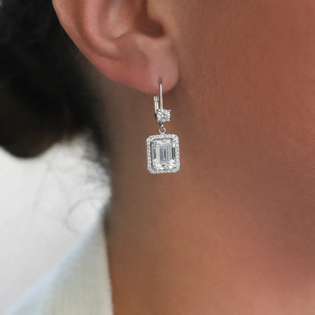 Emerald Cut Heirloom Earrings sold by Tru Diamonds product image thumbnail 2