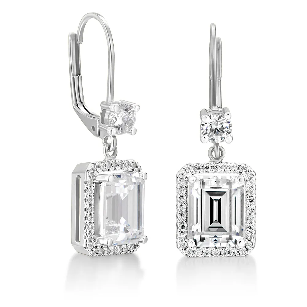 Emerald Cut Heirloom Earrings sold by Tru Diamonds
