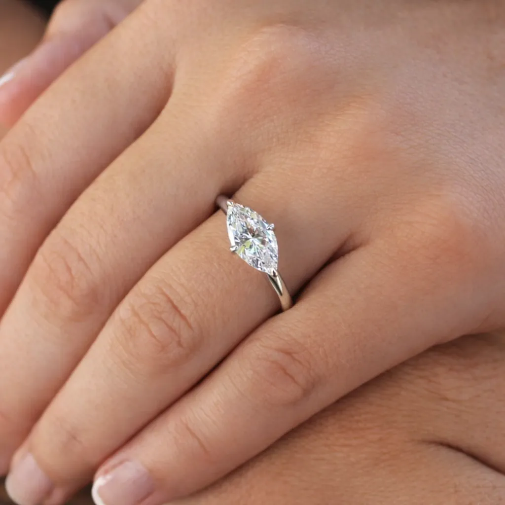 2 Carat East-West Marquise Ring sold by Tru Diamonds product image thumbnail 2