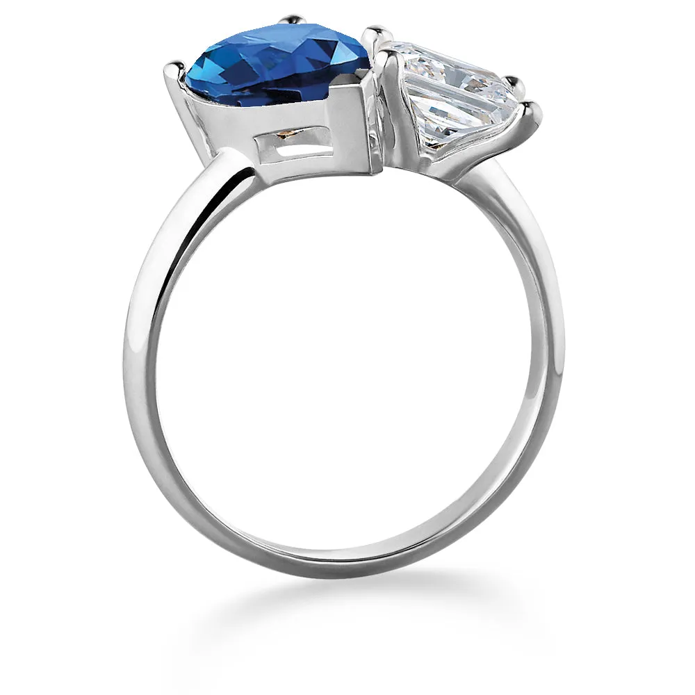 Toi et Moi Tru Sapphire and Princess Cut Ring sold by Tru Diamonds product image thumbnail 3
