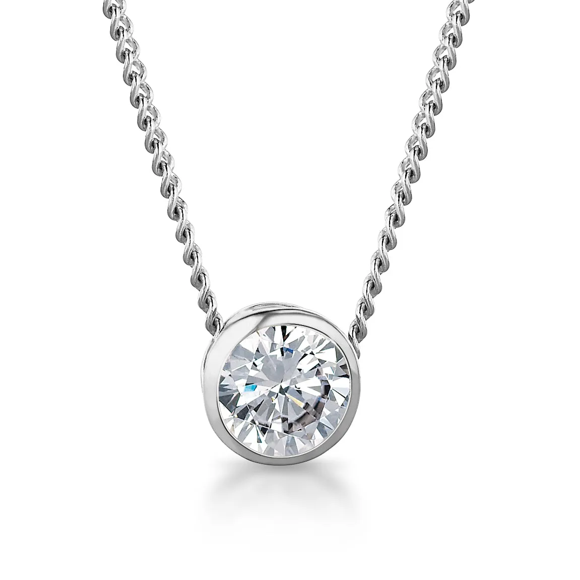 1.25 Carat Bezel Solitaire Pendant sold by Tru Diamonds
