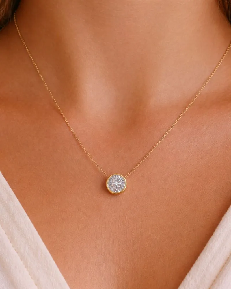 1.25 Carat Bezel Solitaire Pendant sold by Tru Diamonds product image thumbnail 5