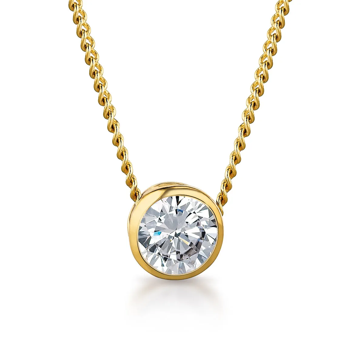 1.25 Carat Bezel Solitaire Pendant sold by Tru Diamonds product image thumbnail 4