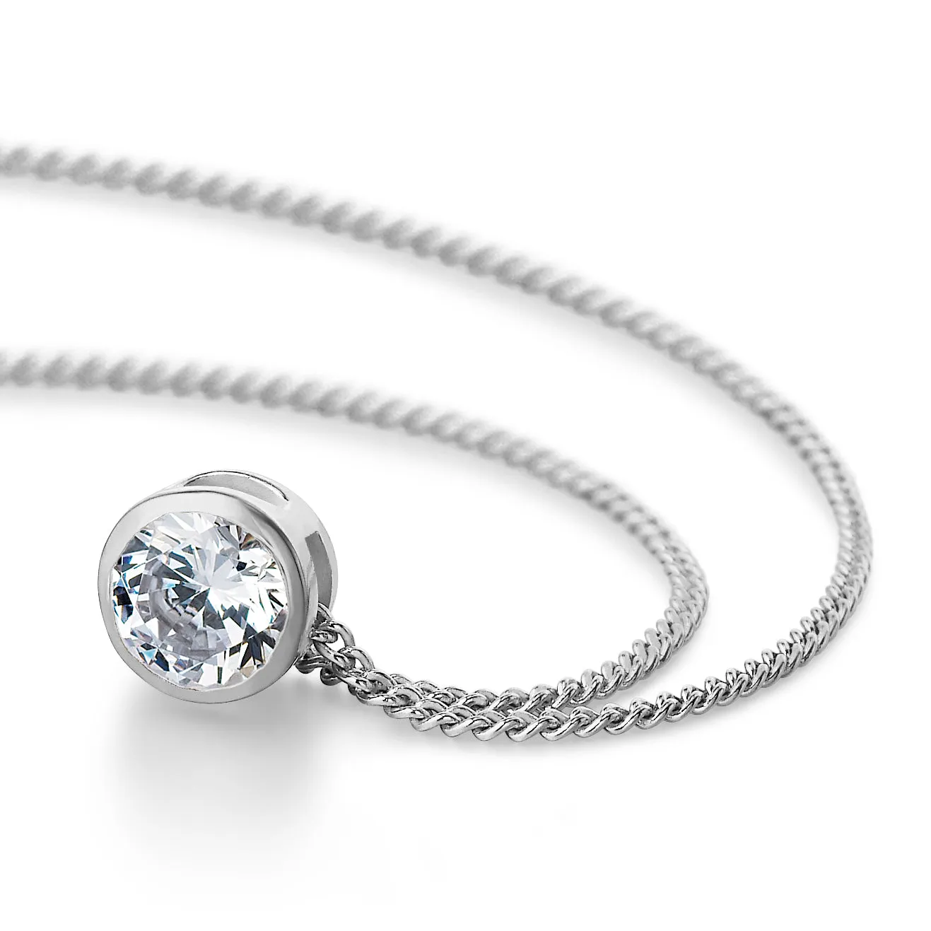1.25 Carat Bezel Solitaire Pendant sold by Tru Diamonds product image thumbnail 3