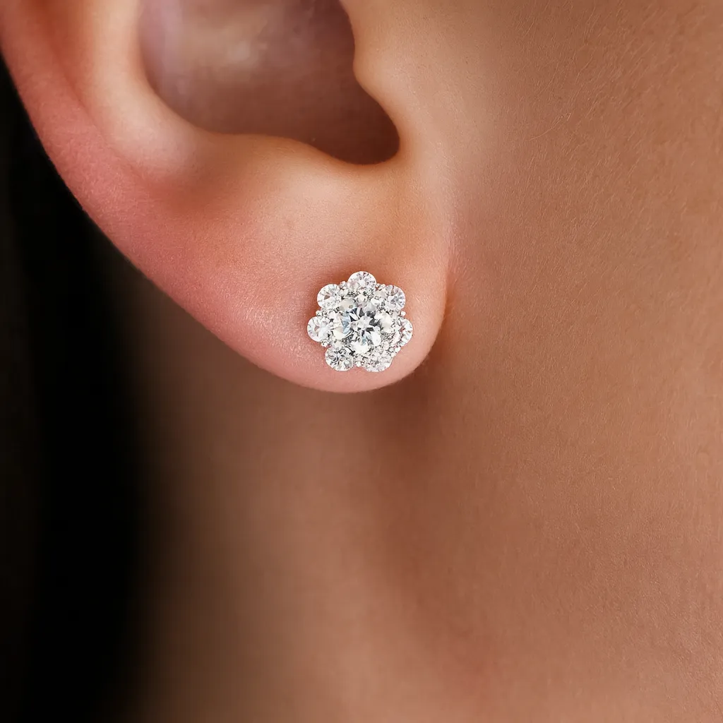 Snow White Earrings sold by Tru Diamonds product image thumbnail 4