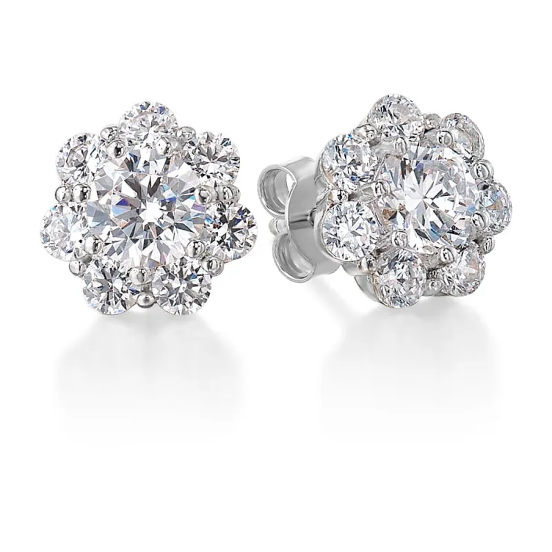 Snow White Earrings made by Tru Diamonds