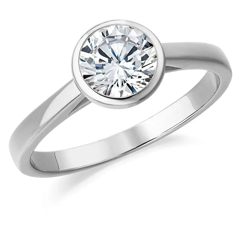 Classic Bezel Solitaire Ring sold by Tru Diamonds