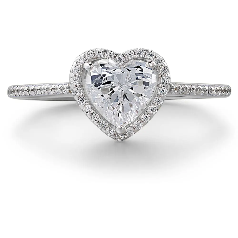 Delicate Halo Heart Ring sold by Tru Diamonds product image thumbnail 4