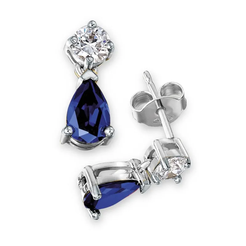 Tru Sapphire Teardrop Earrings sold by Tru Diamonds