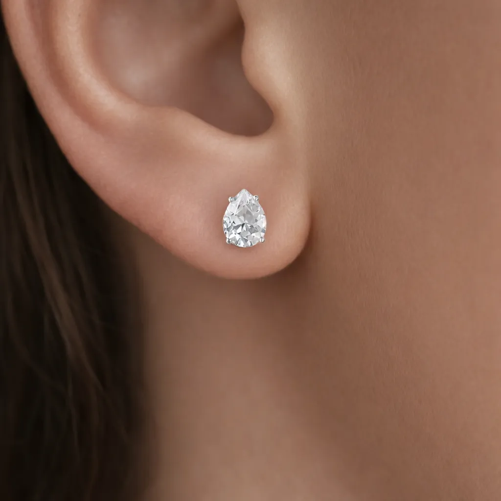 1.75 Carat Pear Cut Earrings sold by Tru Diamonds product image thumbnail 5
