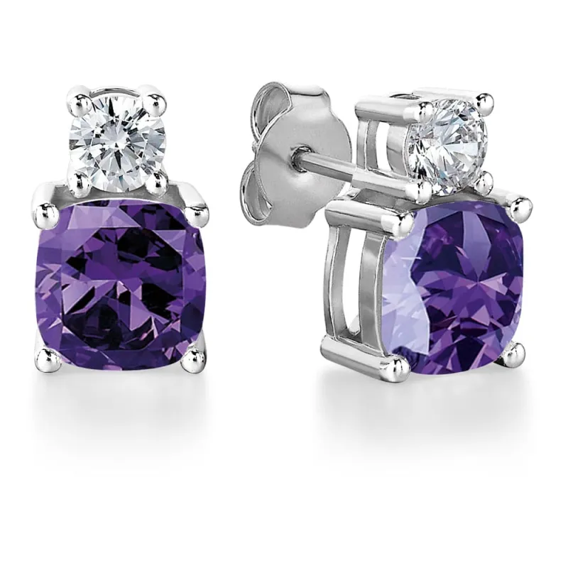 Tru Amethyst Perfection Earrings made by Tru Diamonds