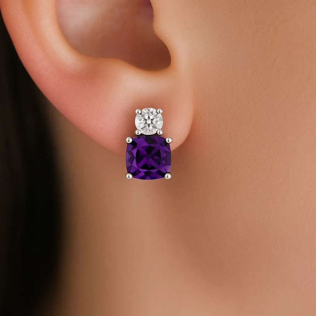 Tru Amethyst Perfection Earrings sold by Tru Diamonds product image thumbnail 2