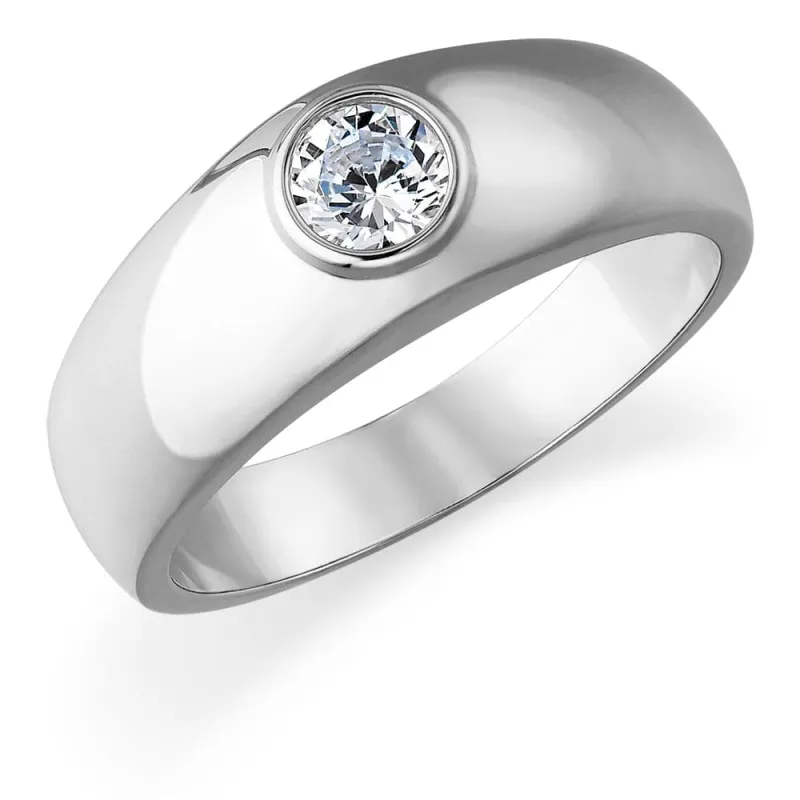 Fire and Ice Solitaire Ring made by Tru Diamonds