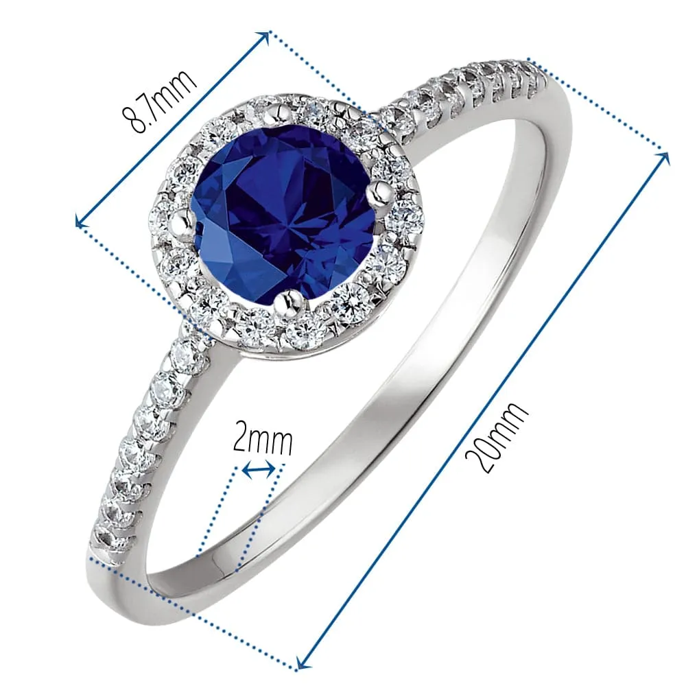 Tru Sapphire Posh Halo Ring sold by Tru Diamonds product image thumbnail 5