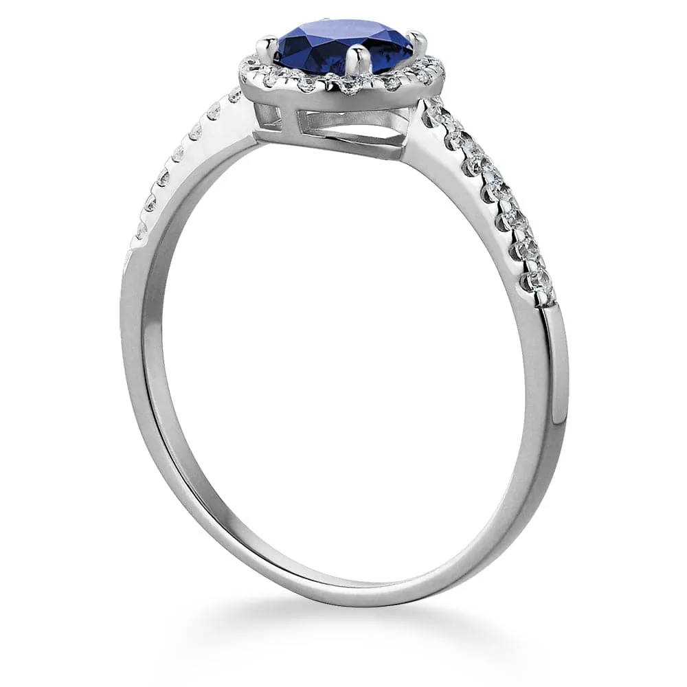 Tru Sapphire Posh Halo Ring sold by Tru Diamonds product image thumbnail 3