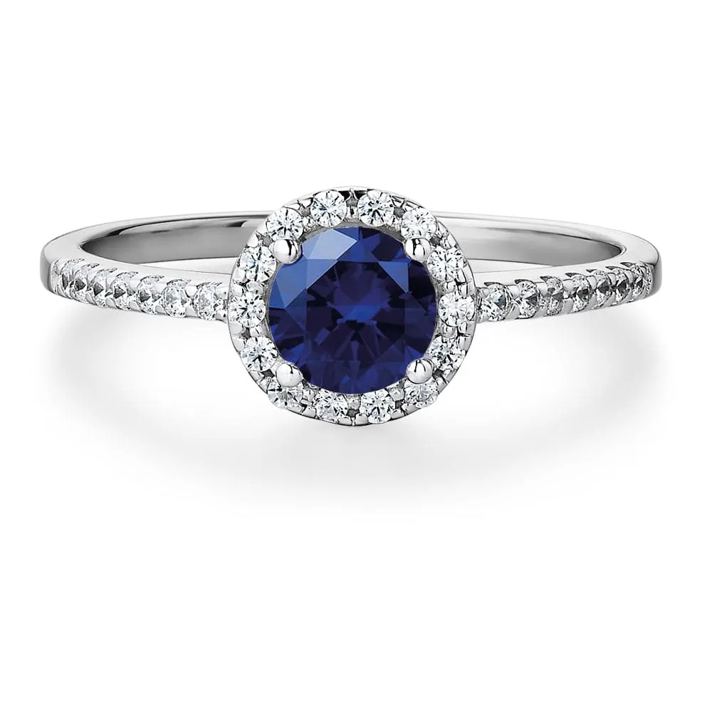Tru Sapphire Posh Halo Ring sold by Tru Diamonds product image thumbnail 4