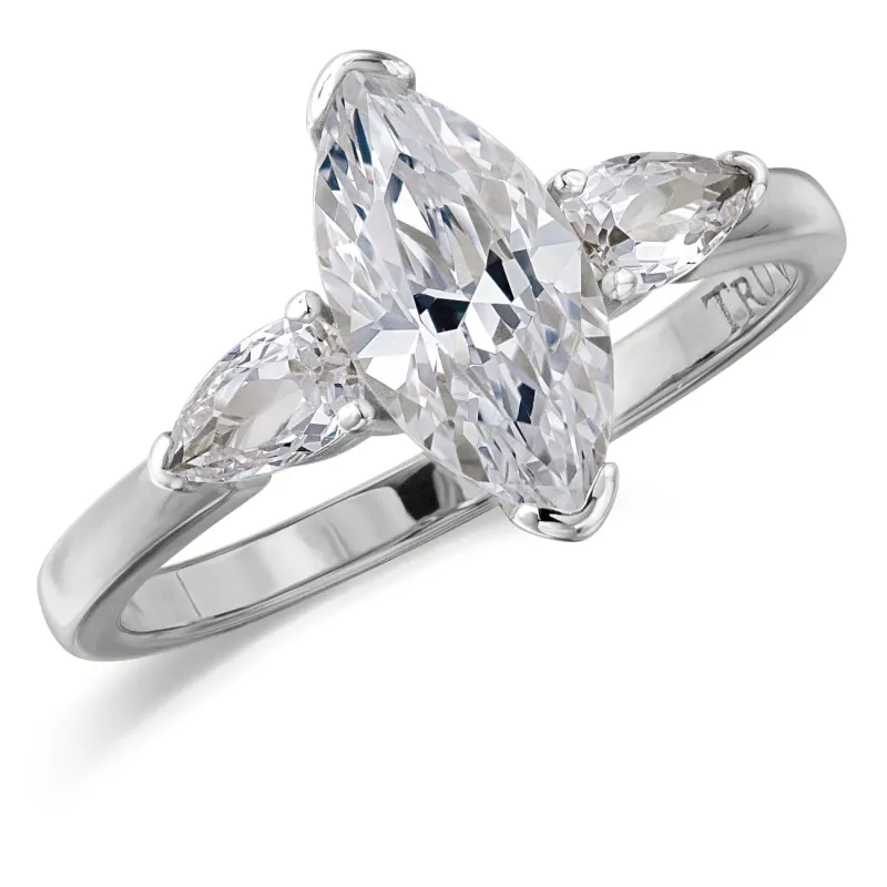 Marquise Cut Trilogy Ring sold by Tru Diamonds