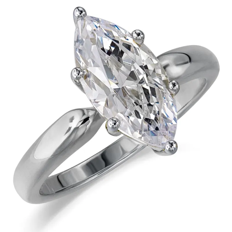 2 Carat Marquise Solitaire Ring sold by Tru Diamonds