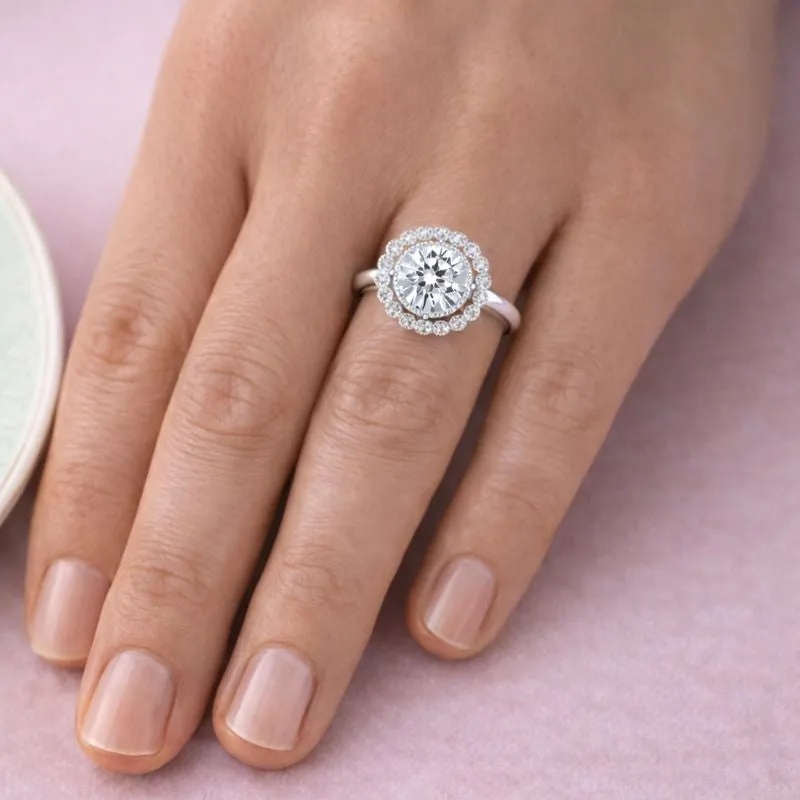 Floral Halo Filigree Ring sold by Tru Diamonds product image thumbnail 2