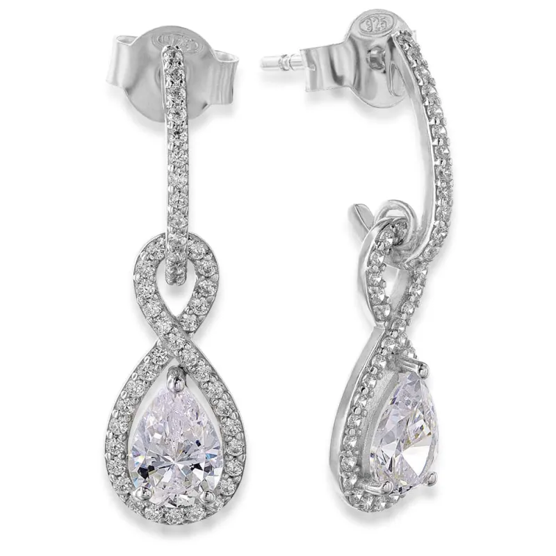 Infinity Drop Earrings made by Tru Diamonds