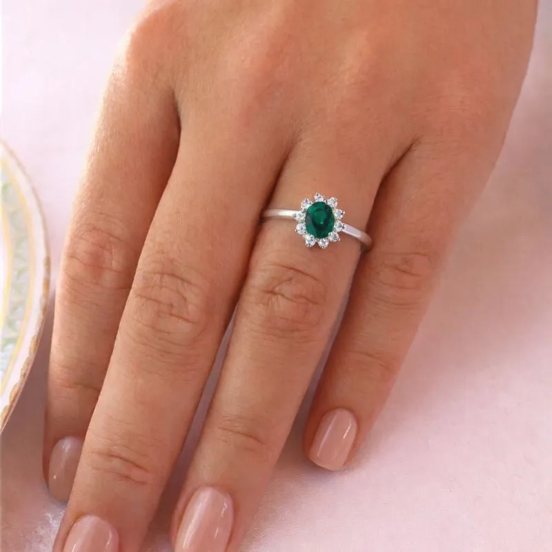 Tru Emerald Cluster Ring sold by Tru Diamonds product image thumbnail 2