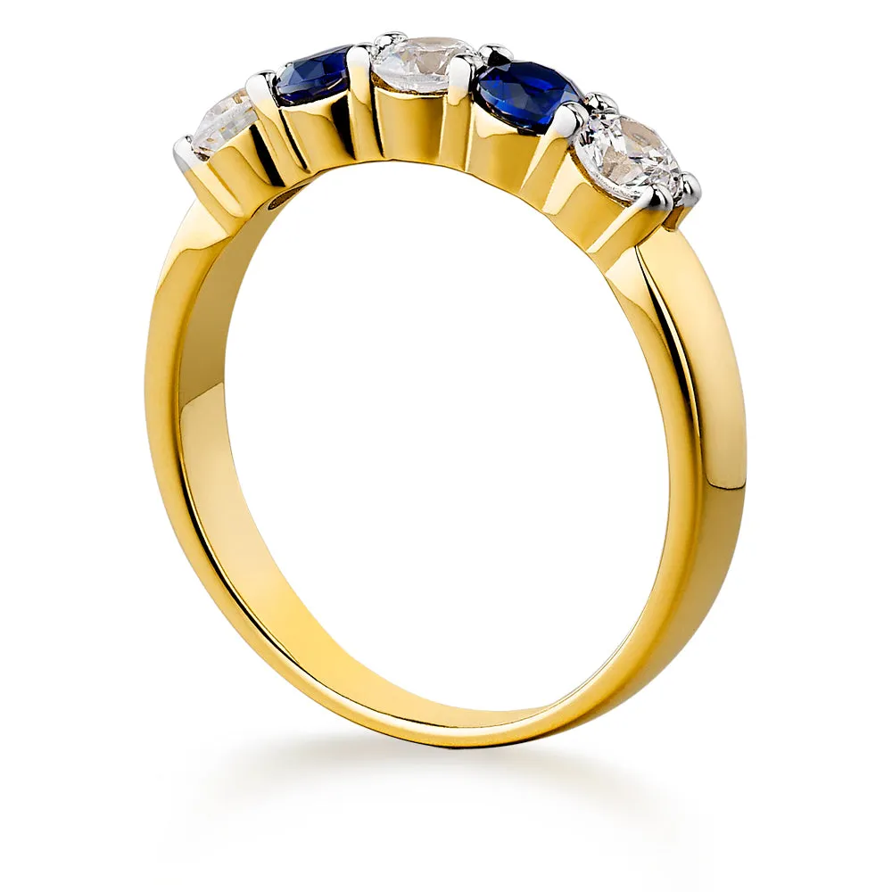 Tru Sapphire Quintet Ring sold by Tru Diamonds product image thumbnail 3