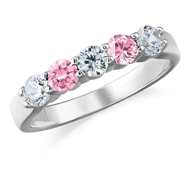 Pink Quintet Ring sold by Tru Diamonds