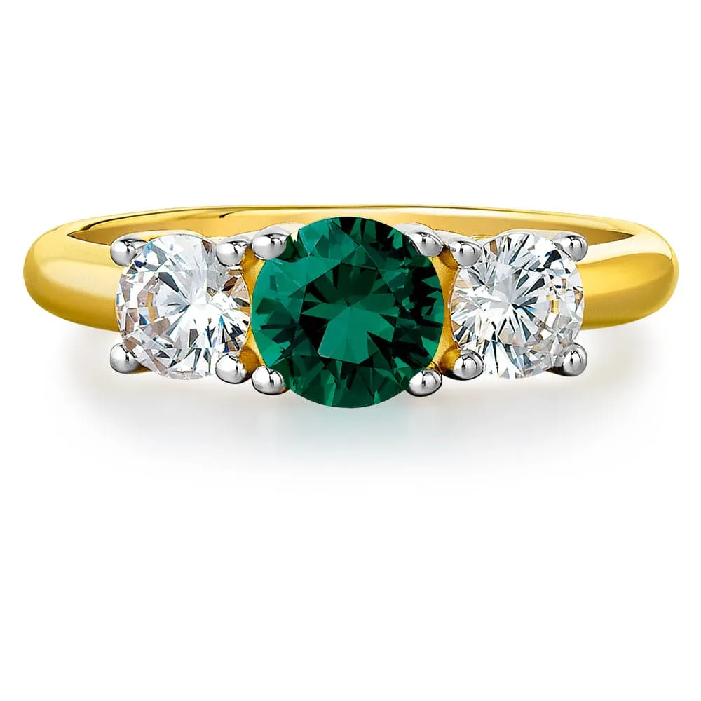 Tru Emerald Trilogy Ring sold by Tru Diamonds product image thumbnail 5