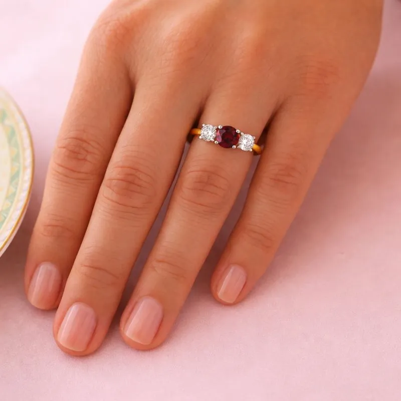 Tru Ruby Trilogy Ring sold by Tru Diamonds product image thumbnail 2