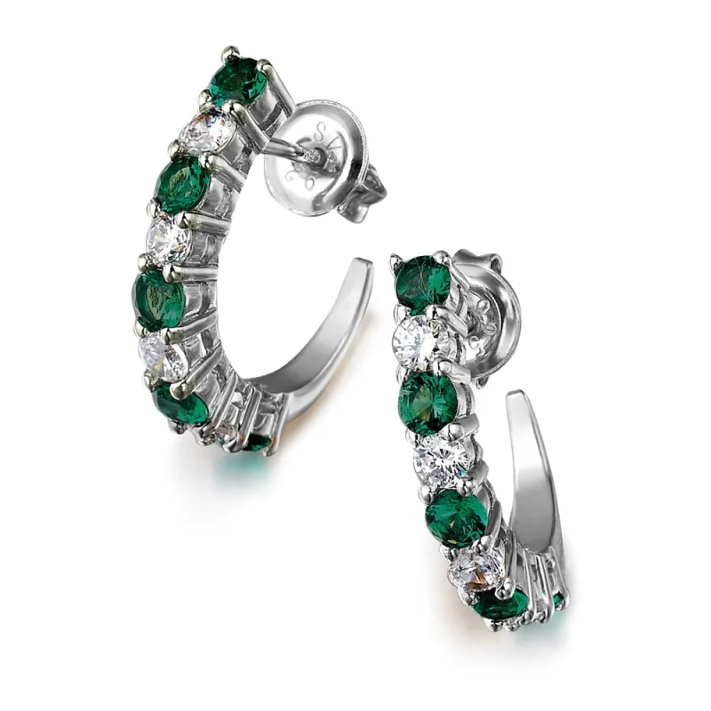 Tru Emerald Crescent Earrings sold by Tru Diamonds