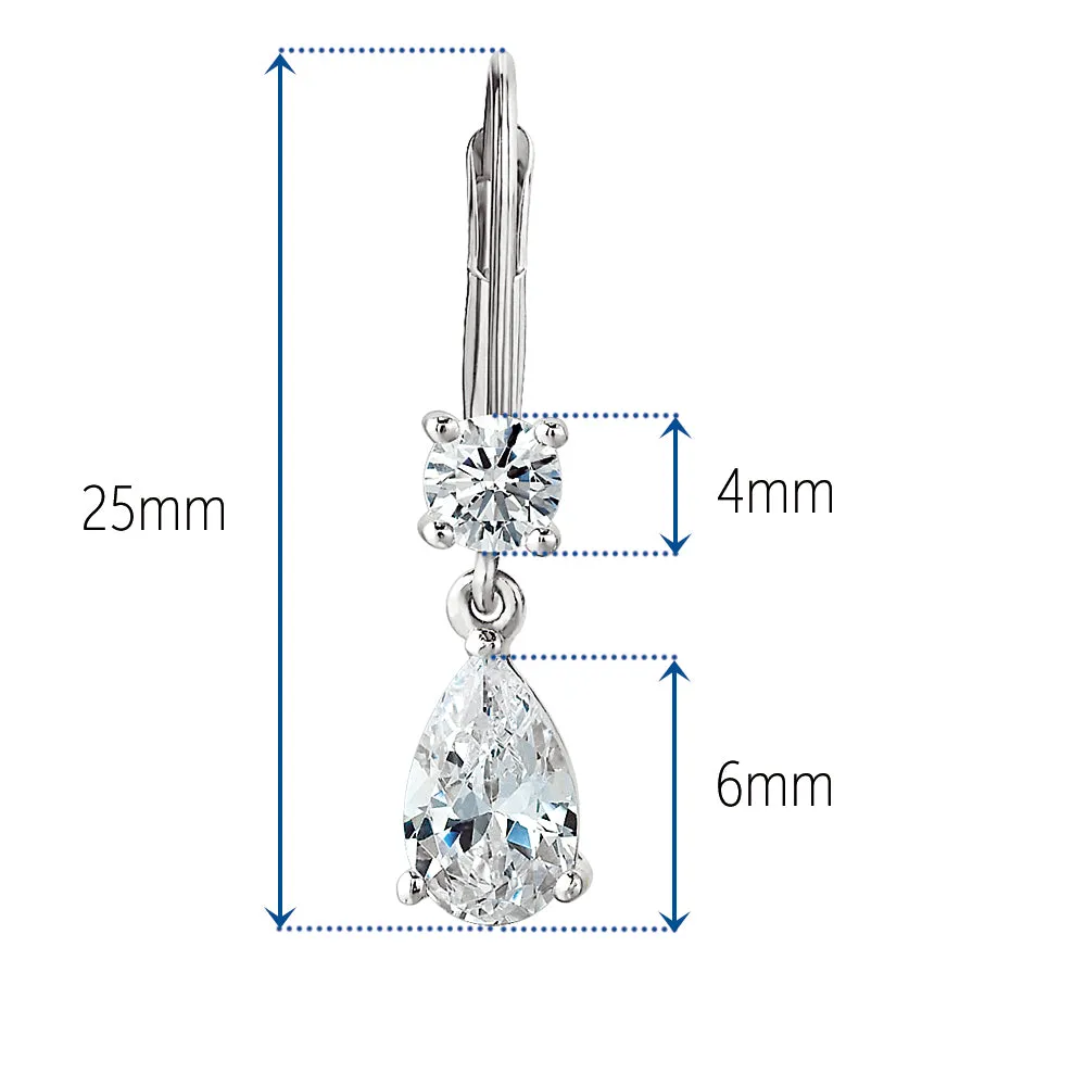 Drop Teardrop Earrings sold by Tru Diamonds product image thumbnail 3
