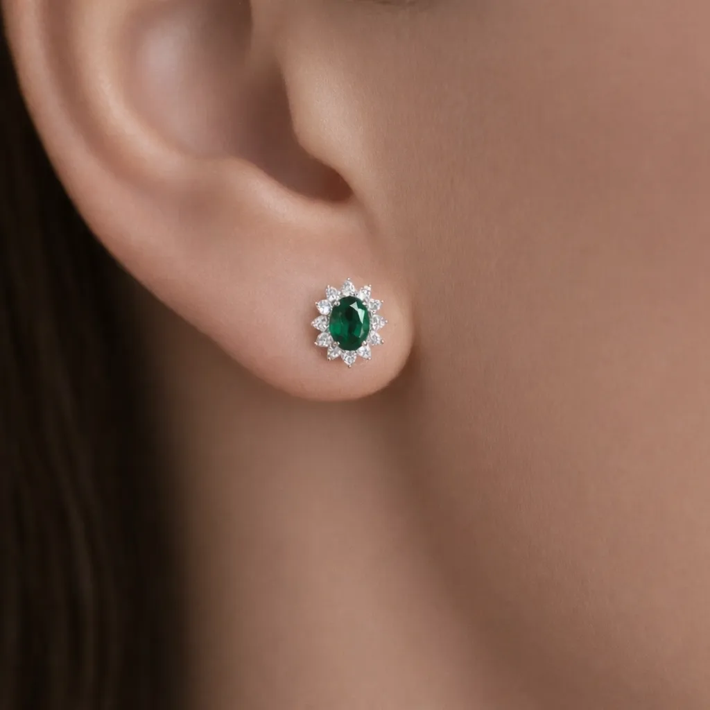 Royal Tru Emerald Earrings sold by Tru Diamonds product image thumbnail 4