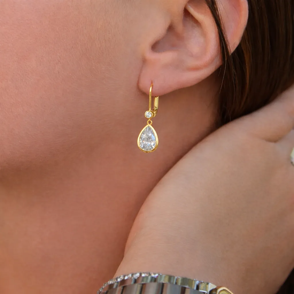 2.05 Carat Church-Bell Drop Earrings sold by Tru Diamonds product image thumbnail 5
