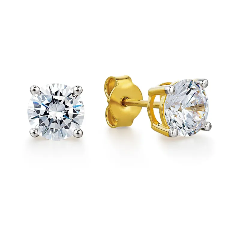 1 Carat Solitaire Earrings made by Tru Diamonds