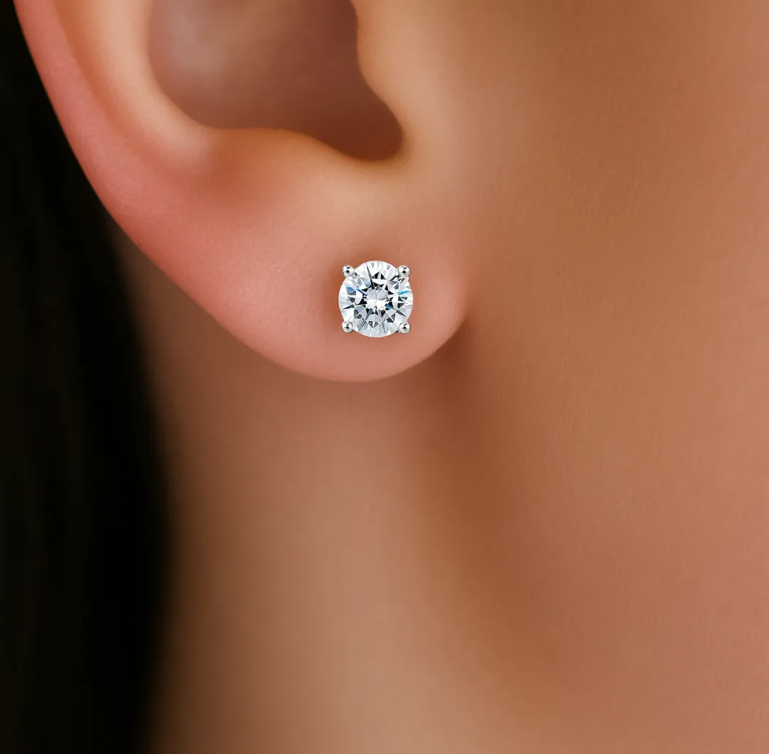1 Carat Solitaire Earrings sold by Tru Diamonds product image thumbnail 4