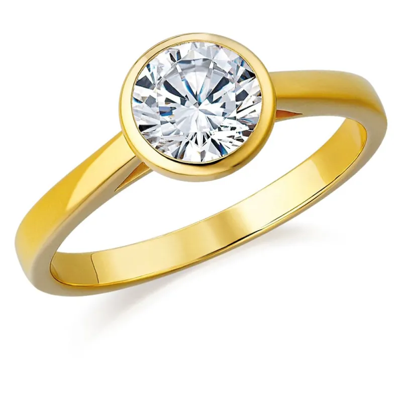 Classic Bezel Solitaire Ring sold by Tru Diamonds